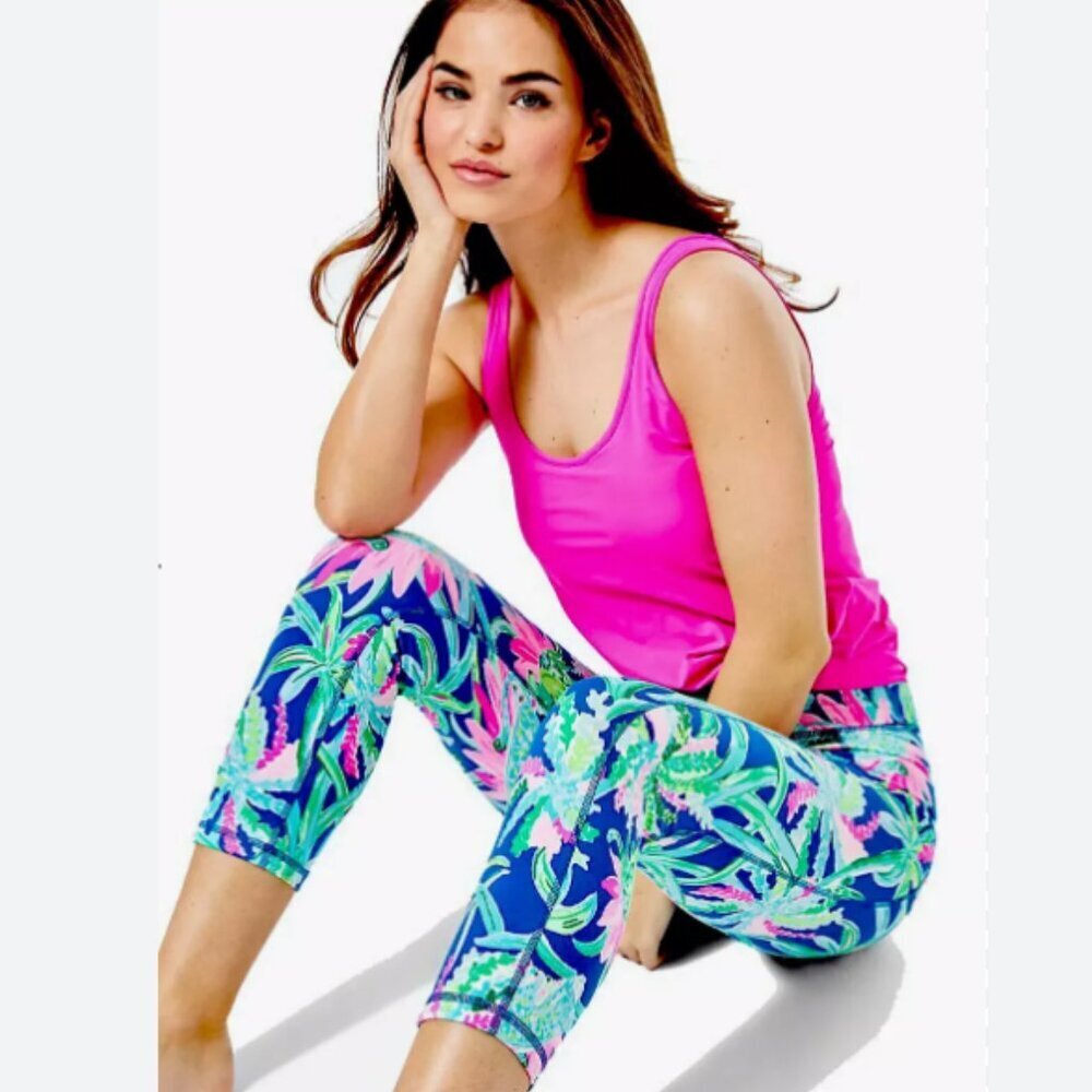 Lilly Pulitzer Luxletic Weekender High Rise Crop Legging Sweet Escape Size XXS